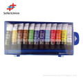 12colors*12ml professional acrylic color set with one paint brush